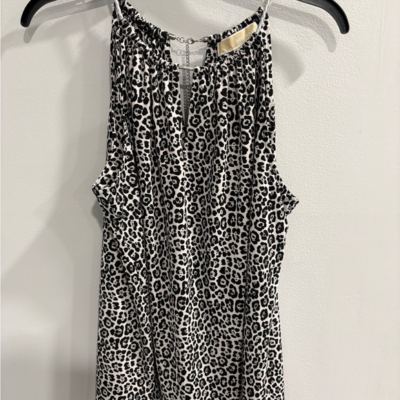 Michael Kors Black and White Leopard Print Blouse - Picture 10 of 12